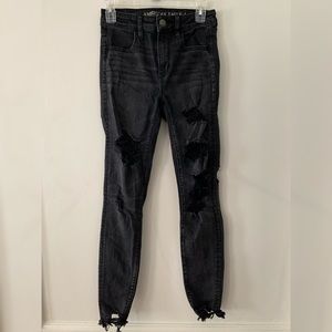 Black AE Ripped Skinny Jeans